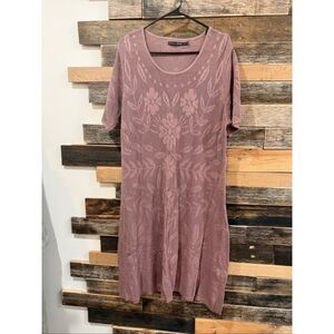 Gudrun Sjoden Dusty Rose Knit Midi Dress